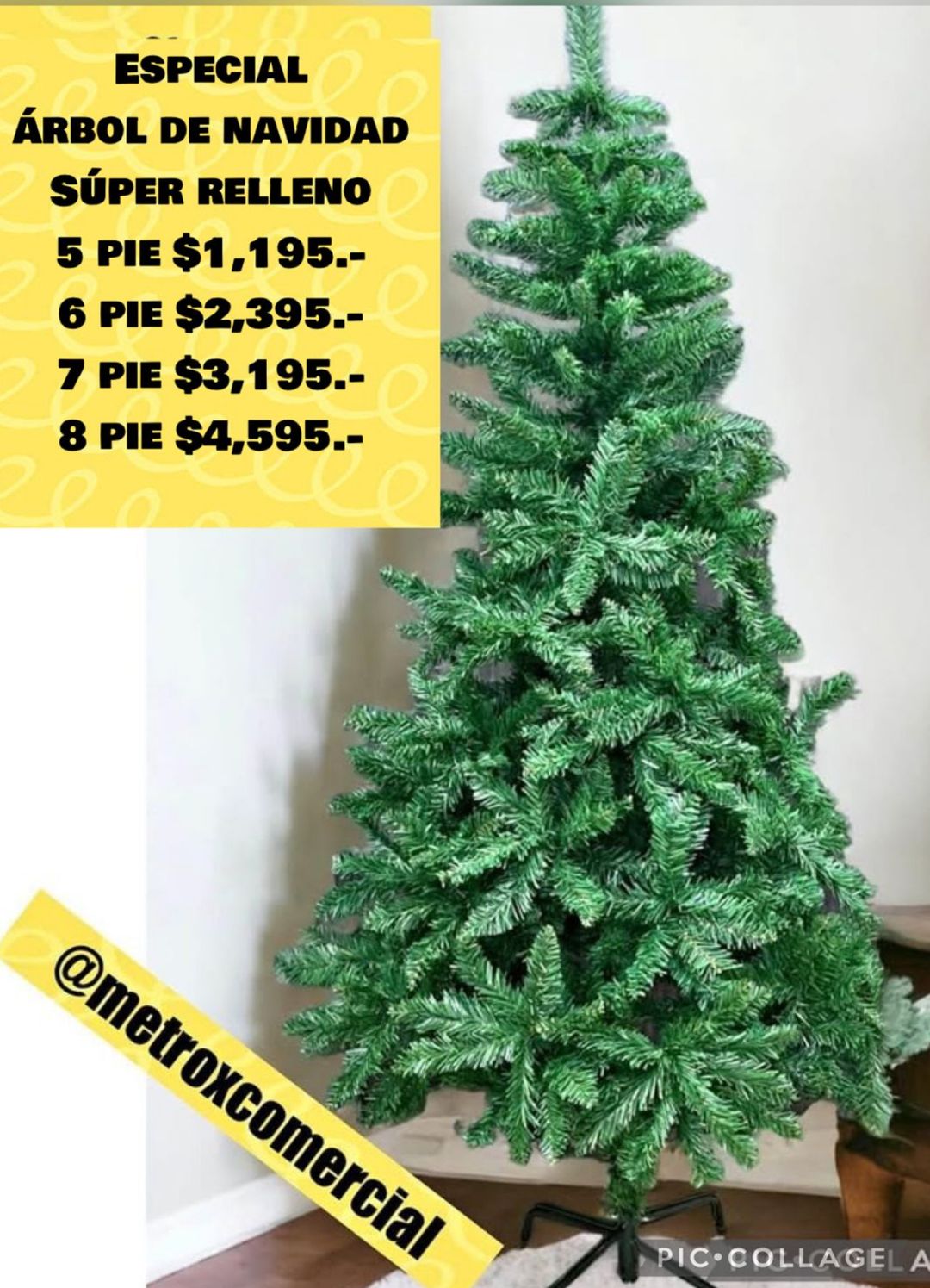 Árbol navidad super relleno 8 pie