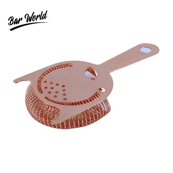 BAR WORLD COPPER PLATED PROFESSIONAL COCKTAIL STRAINER
