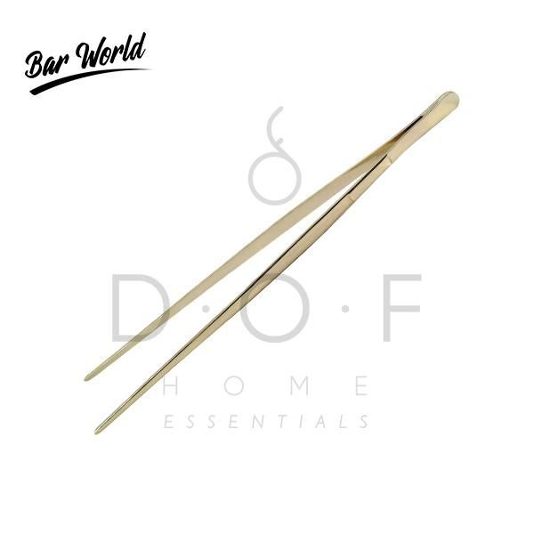 BAR WORLD GOLD PLATED GIANT CHEF TWEEZER 30 CM