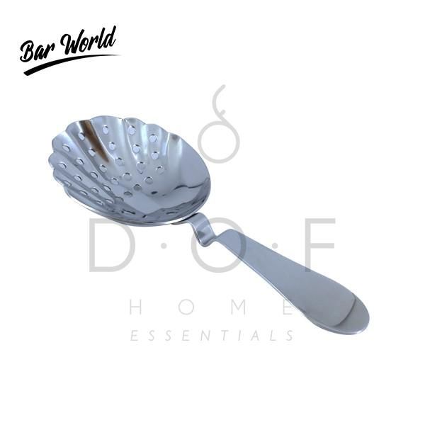 BAR WORLD STAINLESS STEEL SHELL JULEP COCKTAIL STRAINER