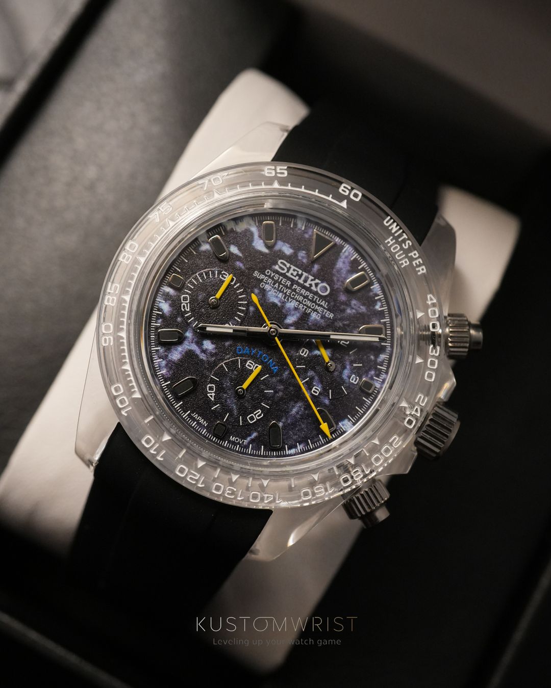 Seiko 'Clear Daytona' Mod Black