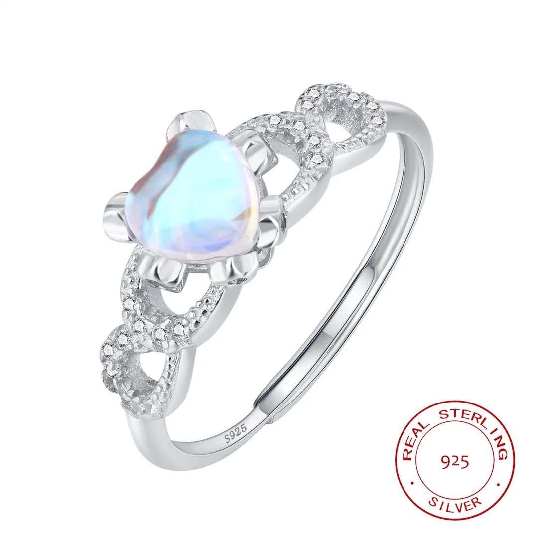 Moon Heart Ring