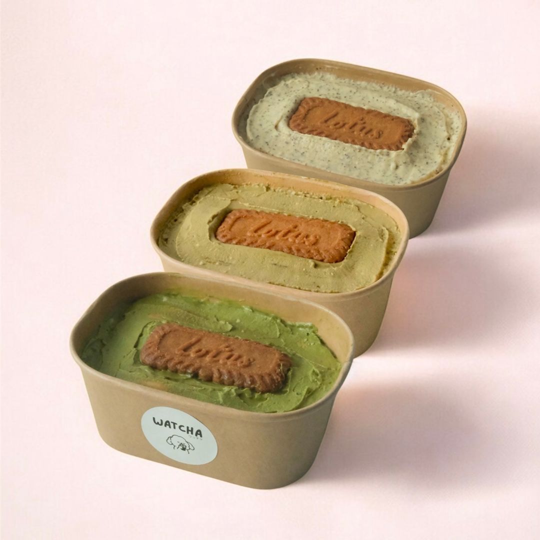 WATCHA Banana Pudding Trio – Matcha, Hojicha & Earl Grey