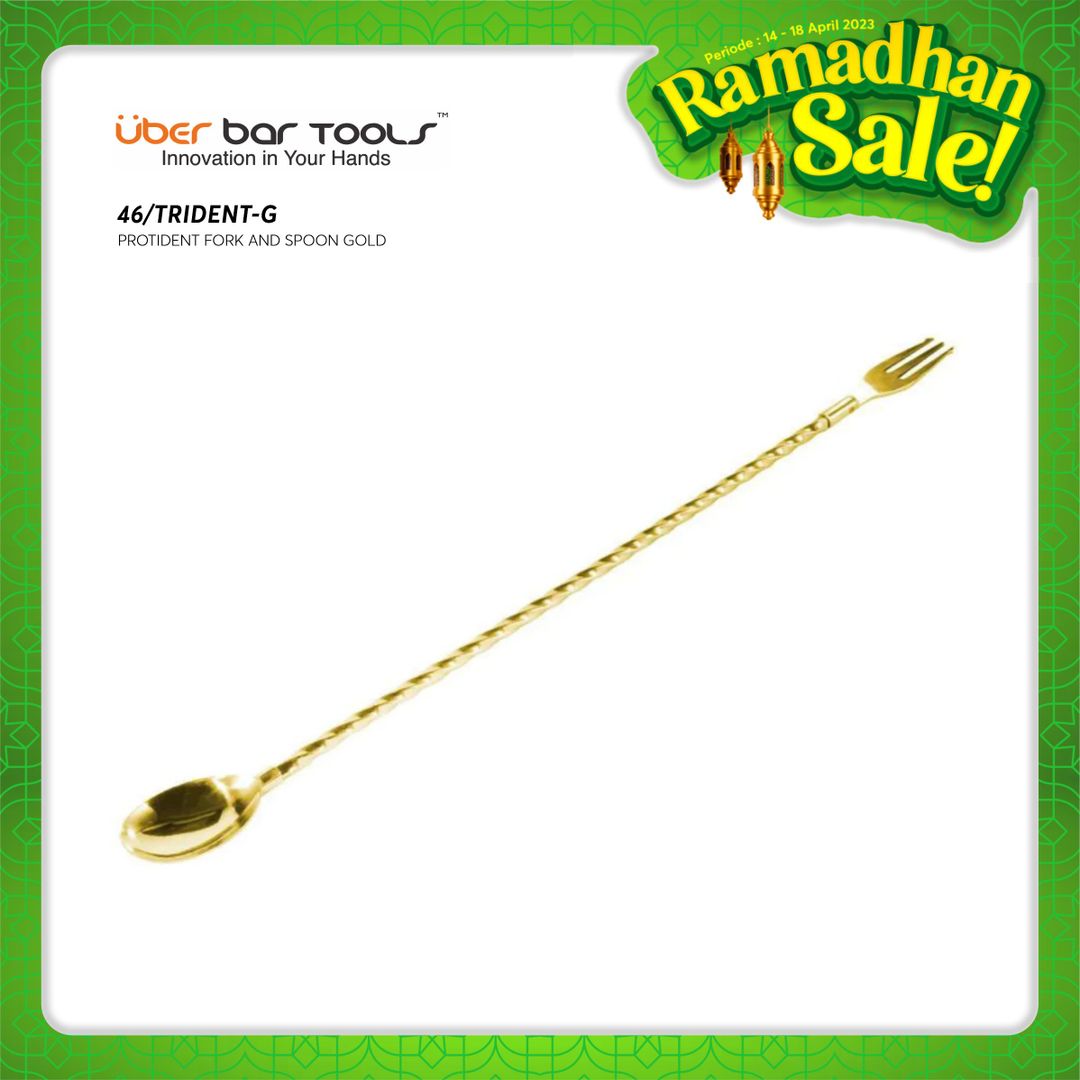 UBER BAR TOOLS BAR PROTIDENT FORK AND SPOON GOLD