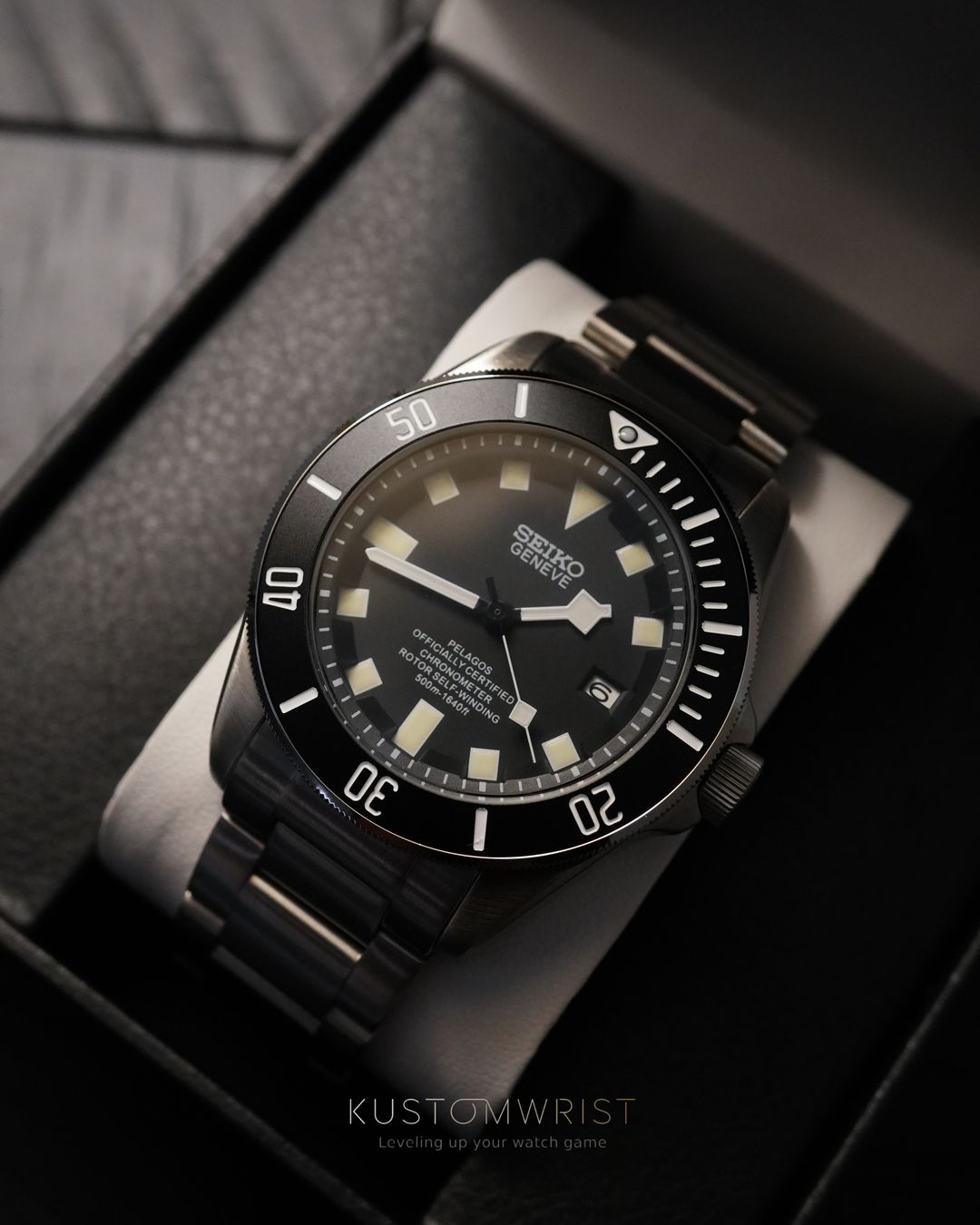 Seiko 'Pelagos' Mod Black Dial
