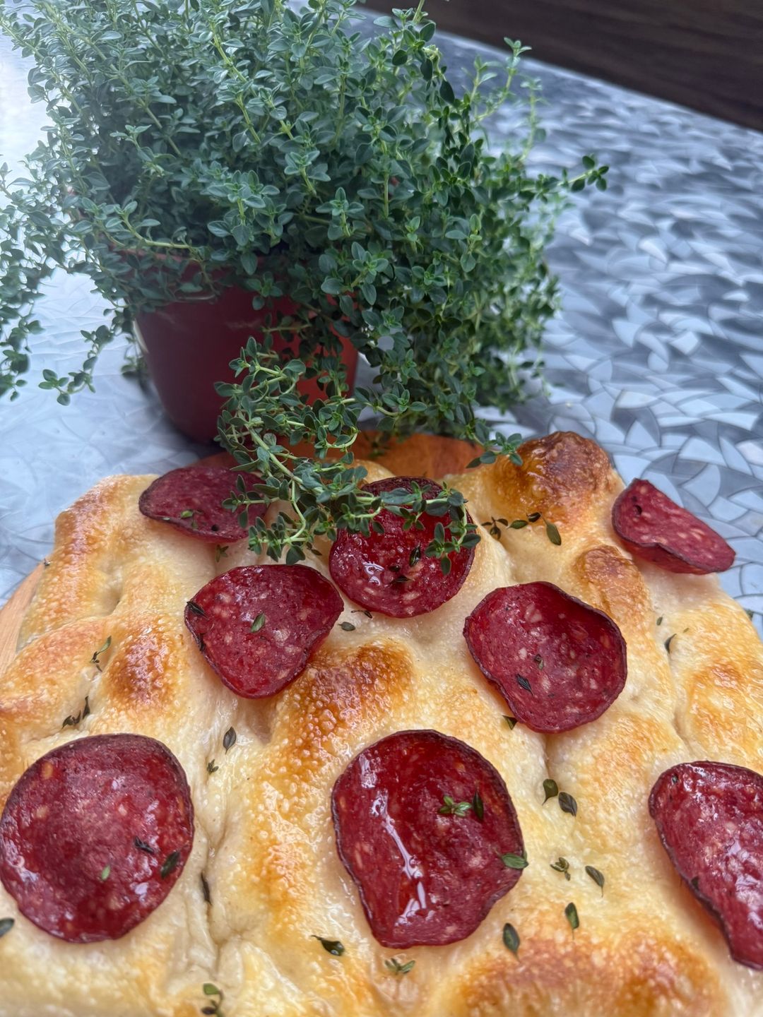 Salami with Fresh Thyme