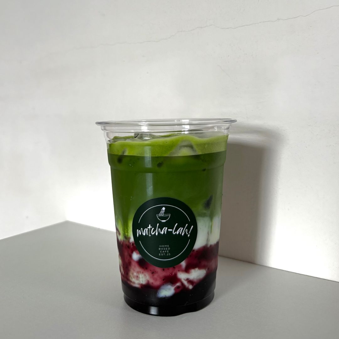Blueberry Matcha Latte 