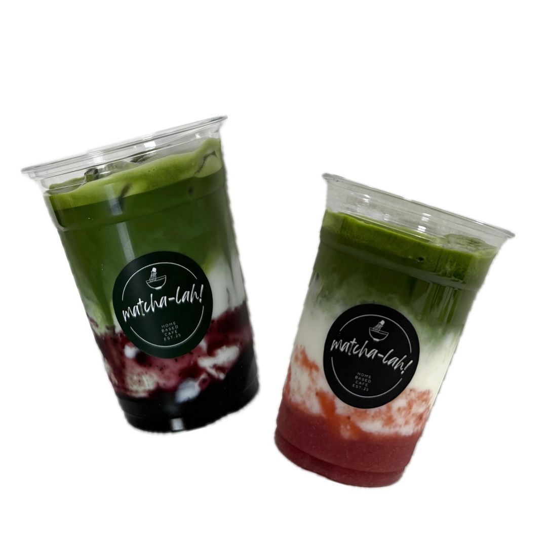 Duo Berry (Strawberry Matcha + Blueberry Matcha) 