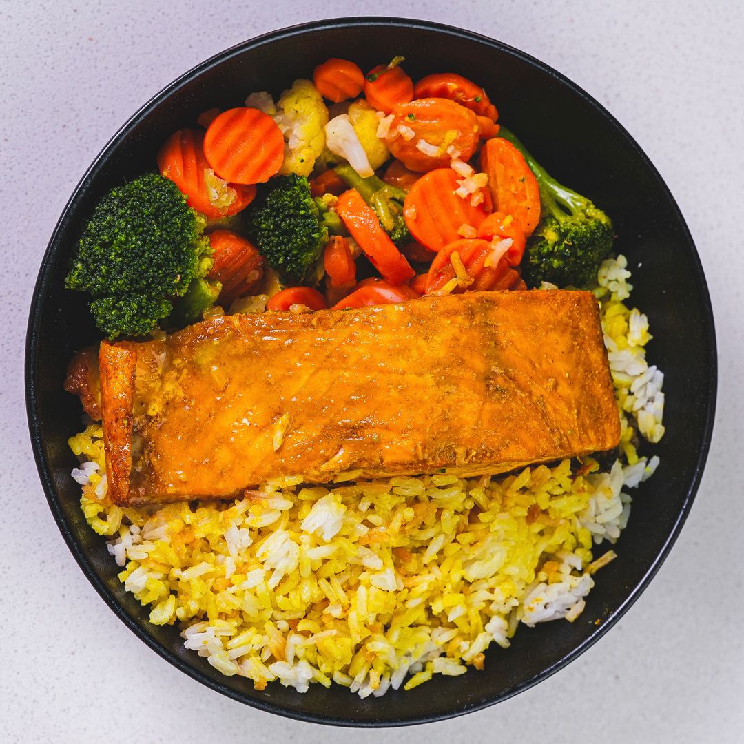 Salmon with rice & veggies (Subscription)