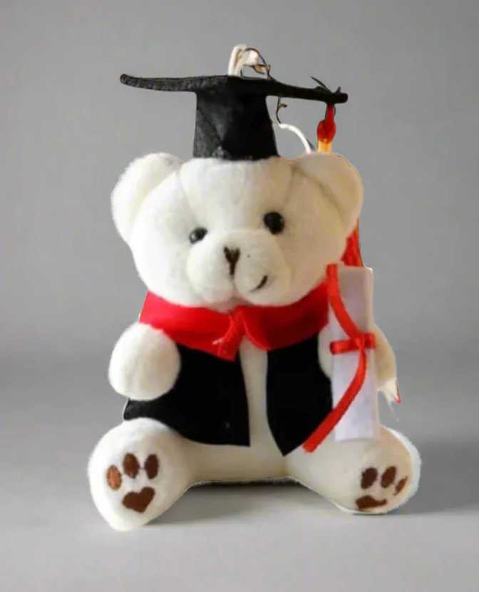 White Grad Bear 