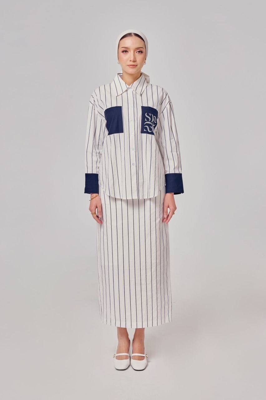 (Pre-order) She Dazzle Madeline Skirt set - Off White 