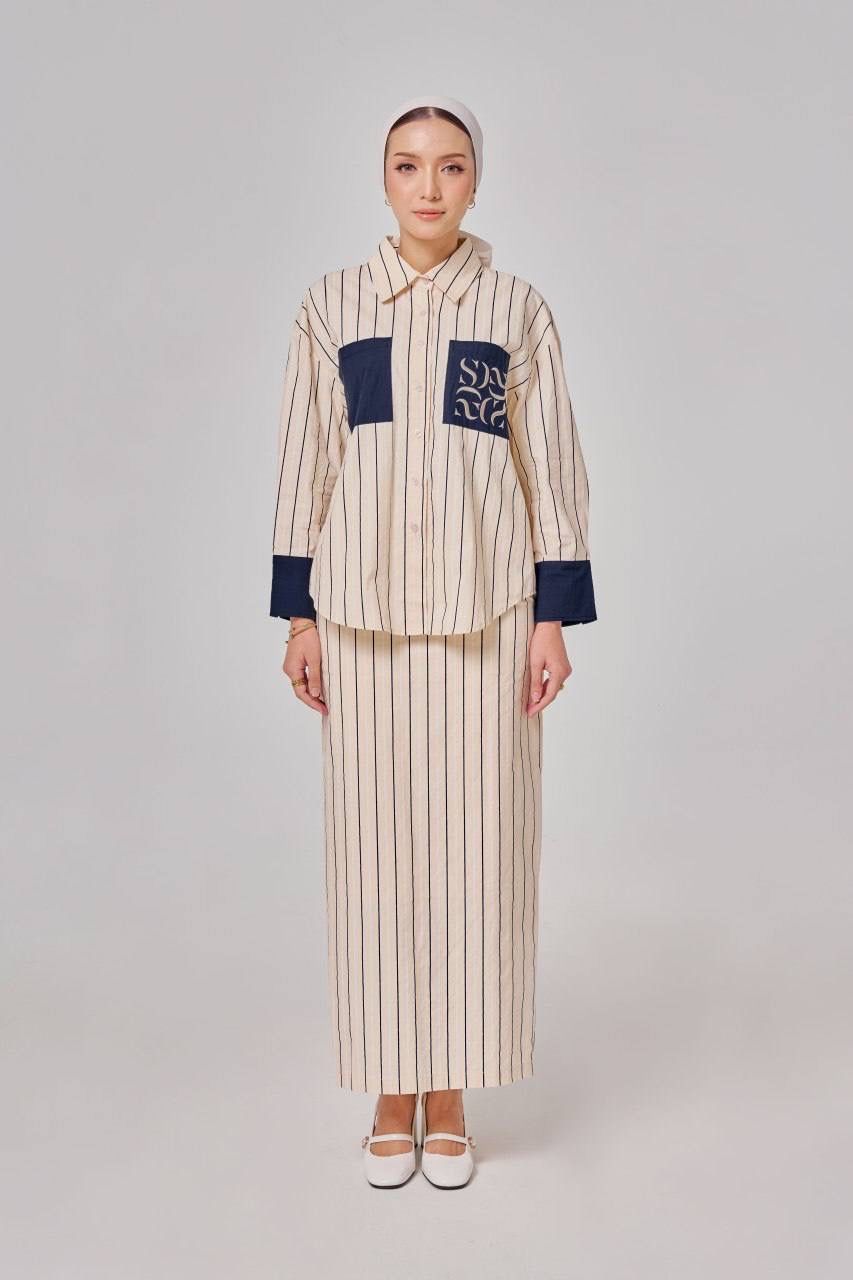 (Pre-order) She Dazzle Madeline Skirt set - Wheat Brown