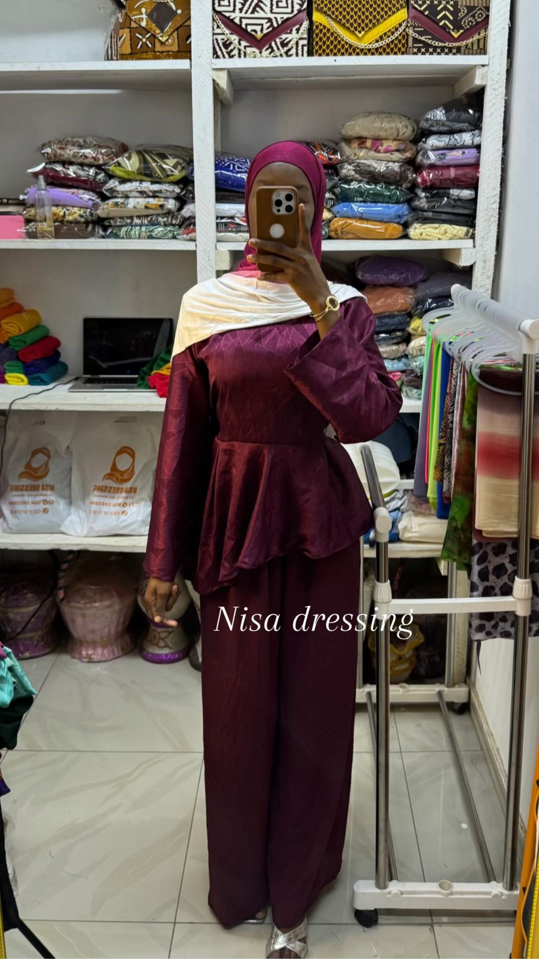 Ensemble pantalon ~ bordeaux 