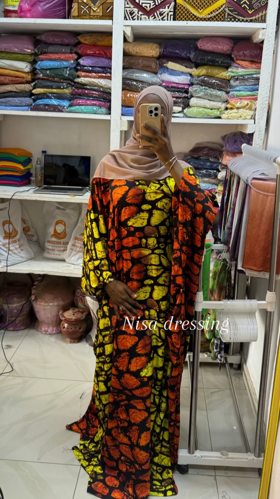 Robe tunique ~ Marron jaune