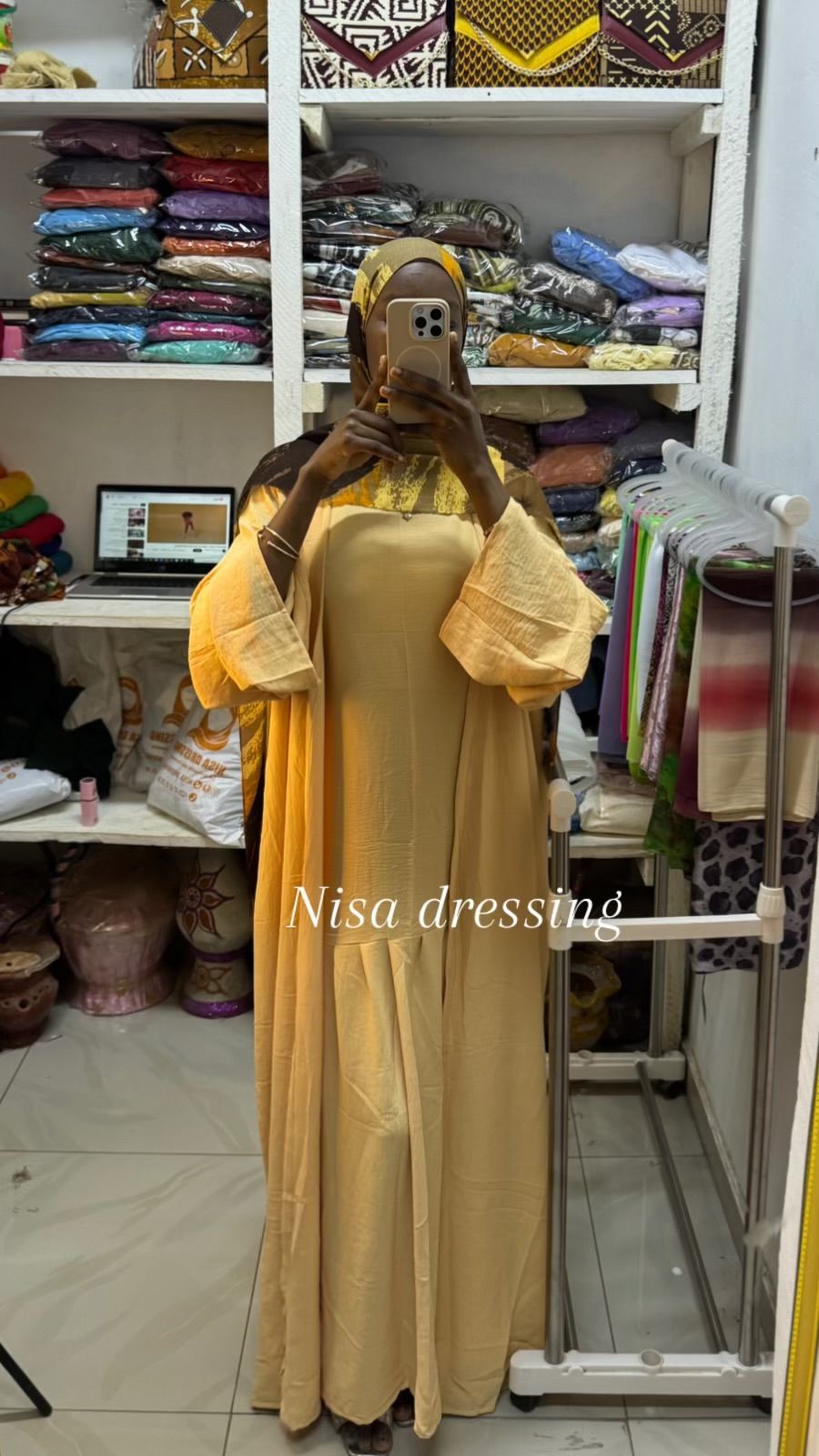 Robe kimono ~ poussin