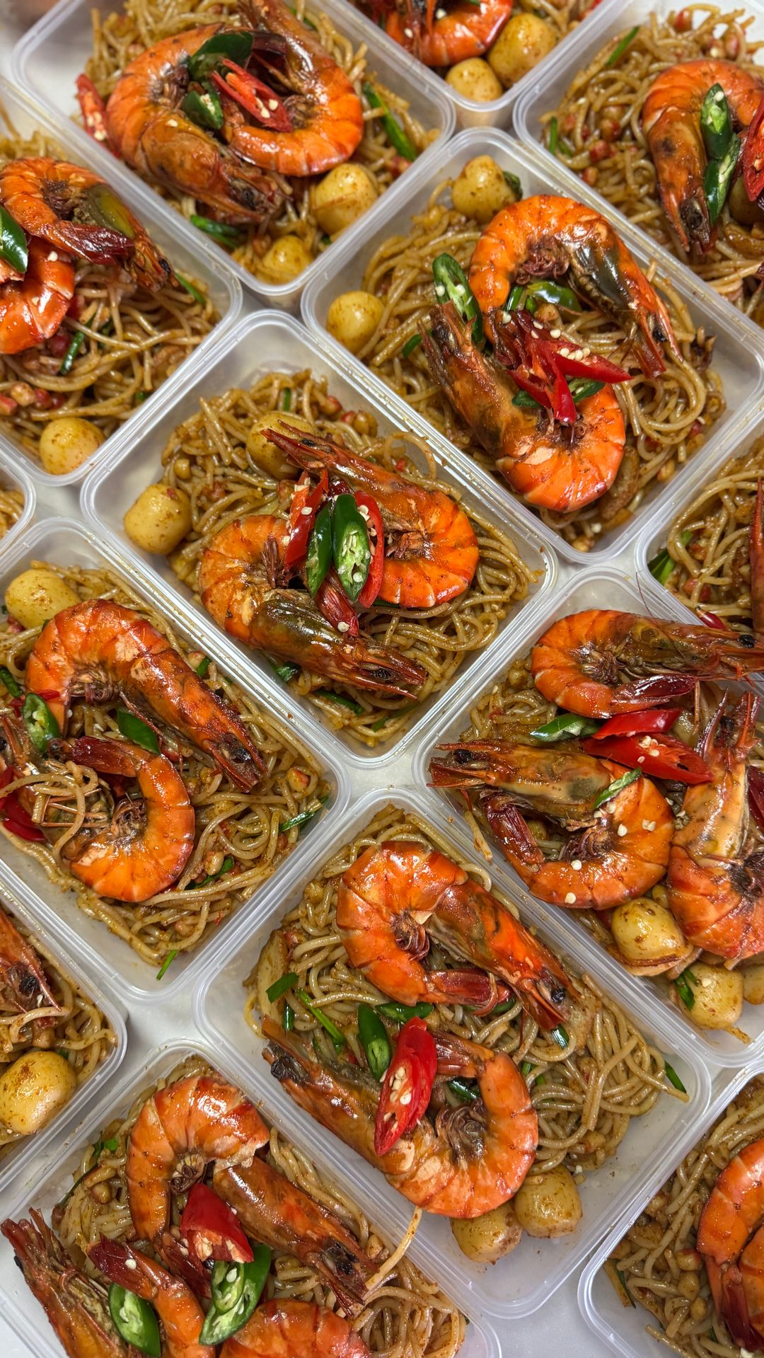 Fried Laksa Tomyum Prawns