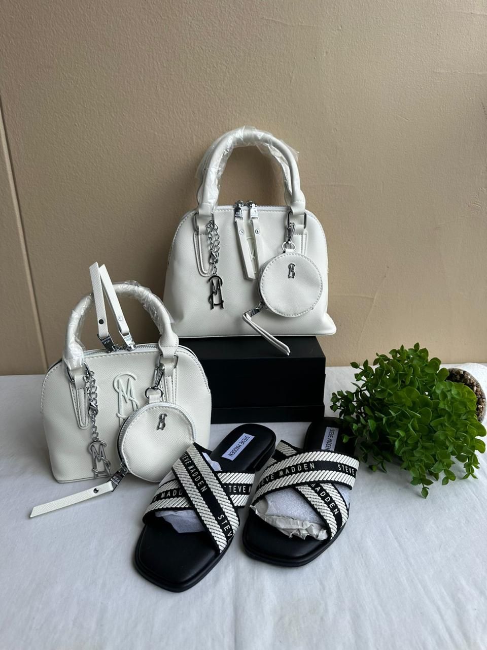  2-in-1 Designer Inspired Dome Bag Set + Slides