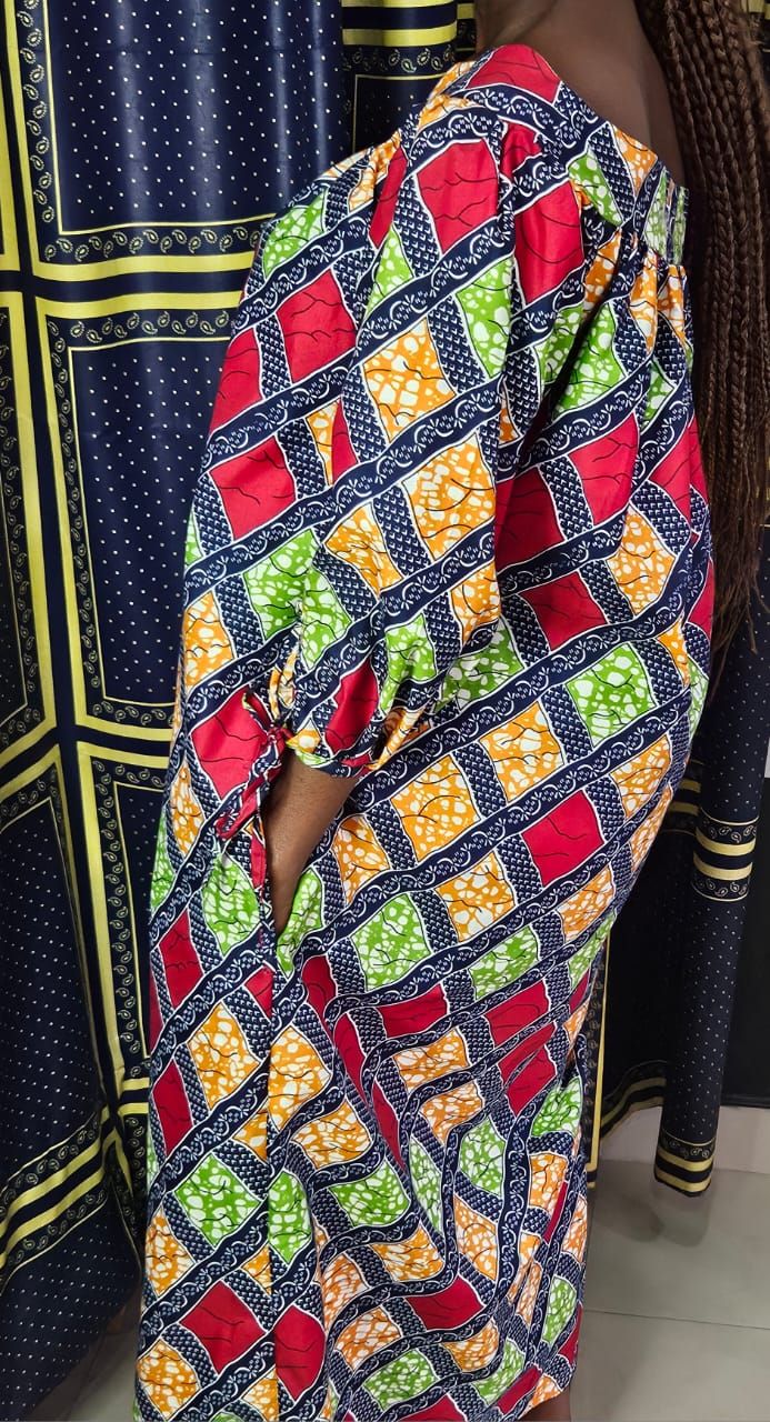 Creation ayelie robe longue en pagne