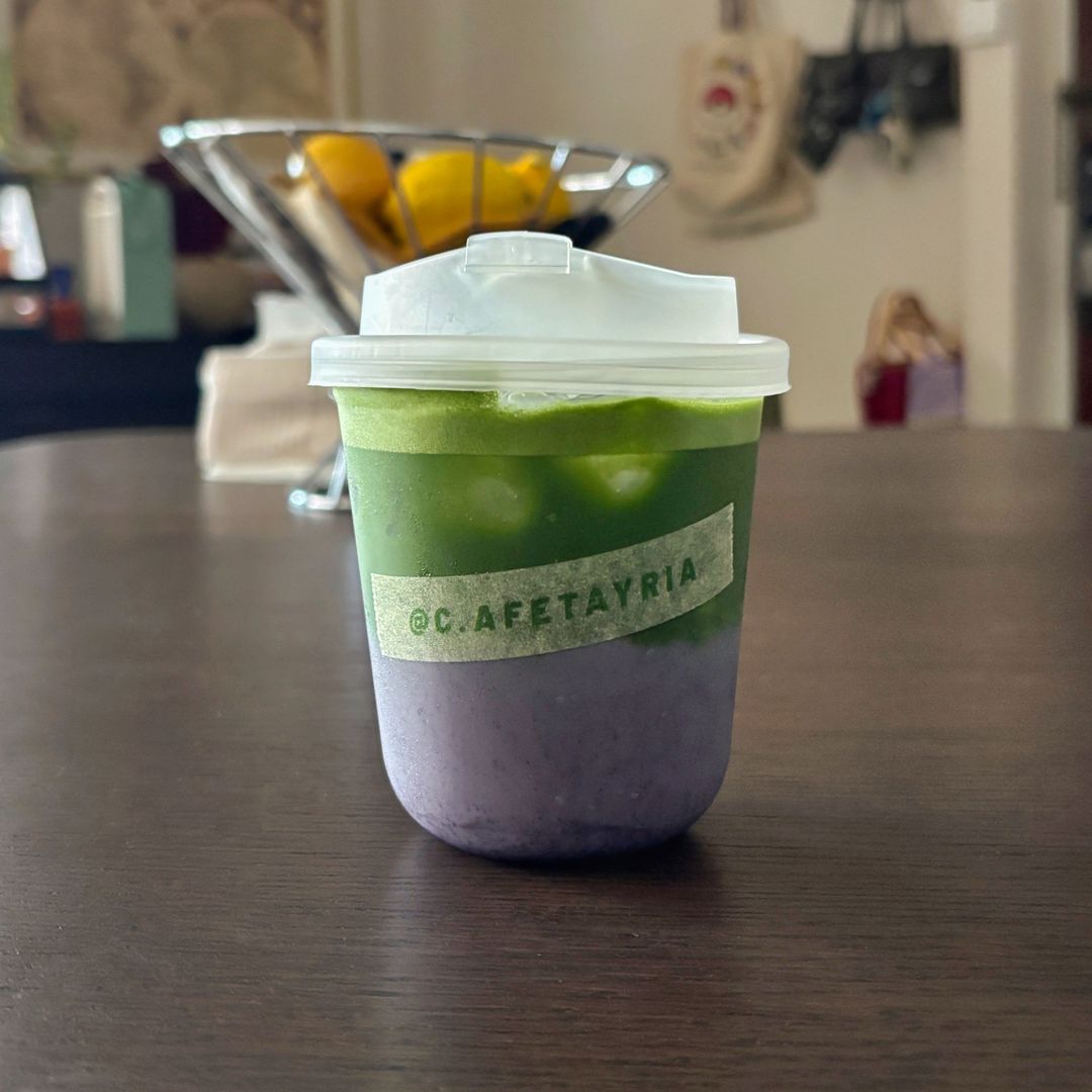 Iced Blueberry Matcha Latte