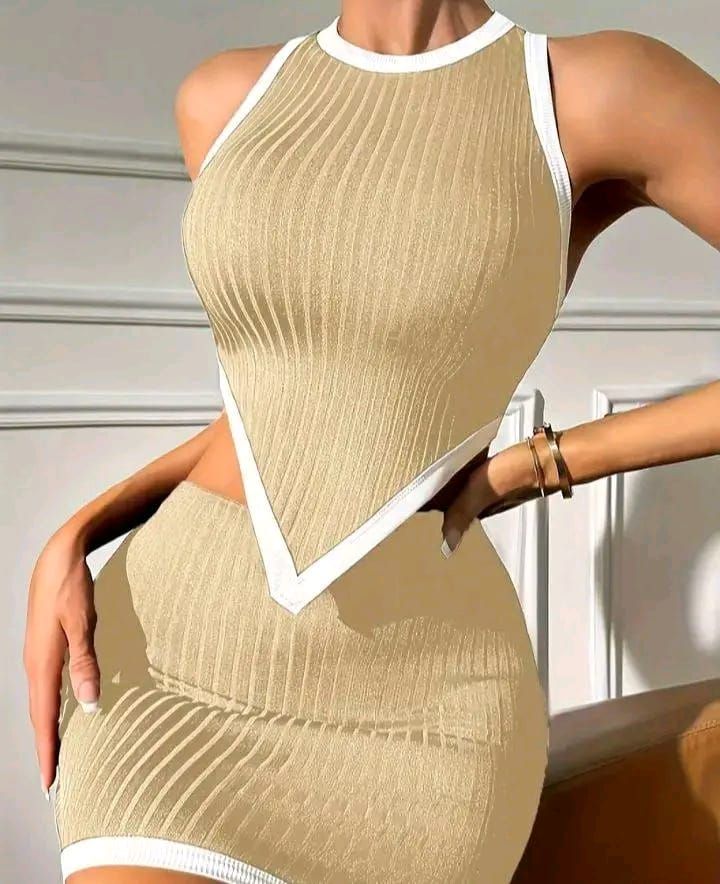 Fitted Ribbed Sleeveless Mini Dress