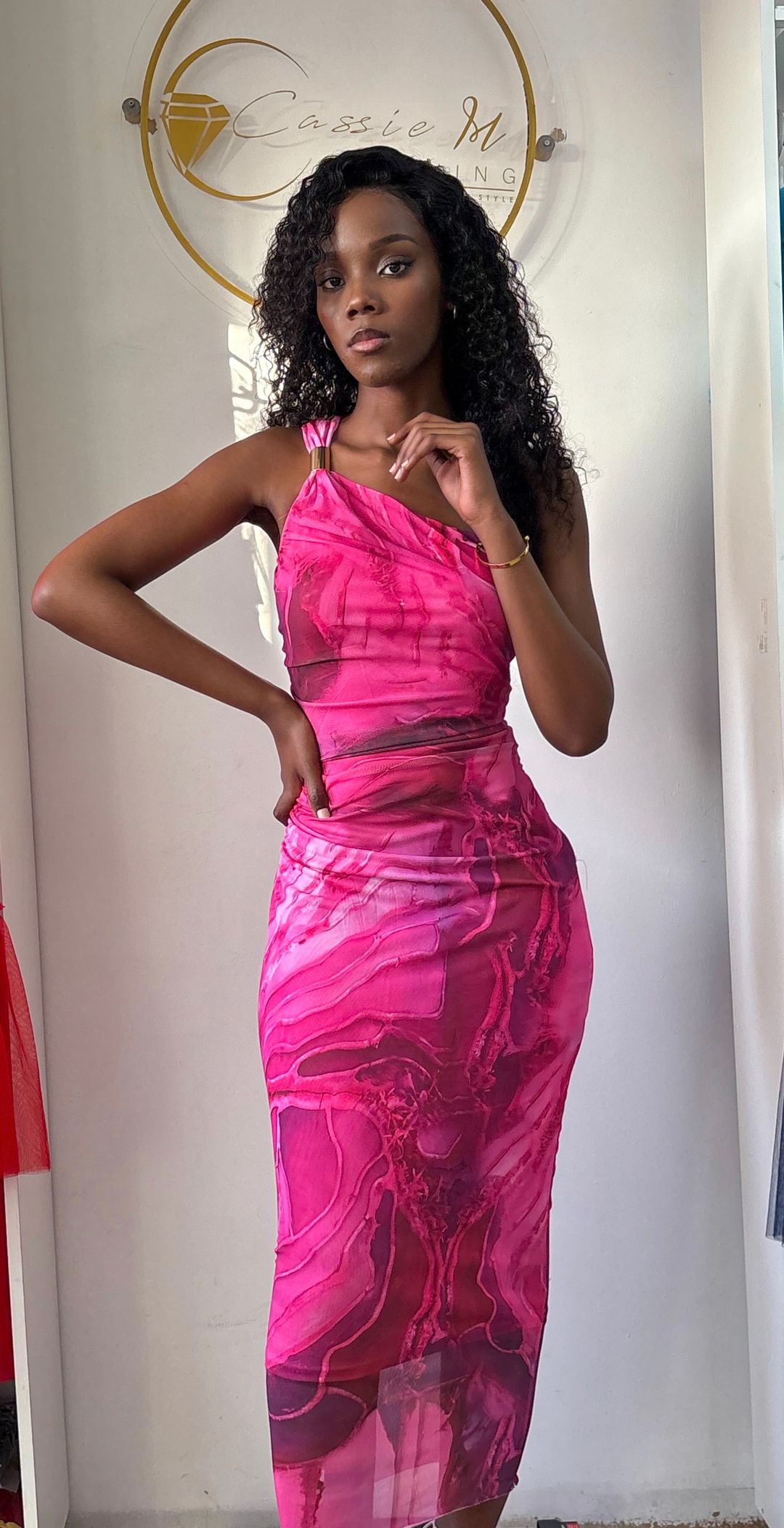 Tye dye mesh bodycon
