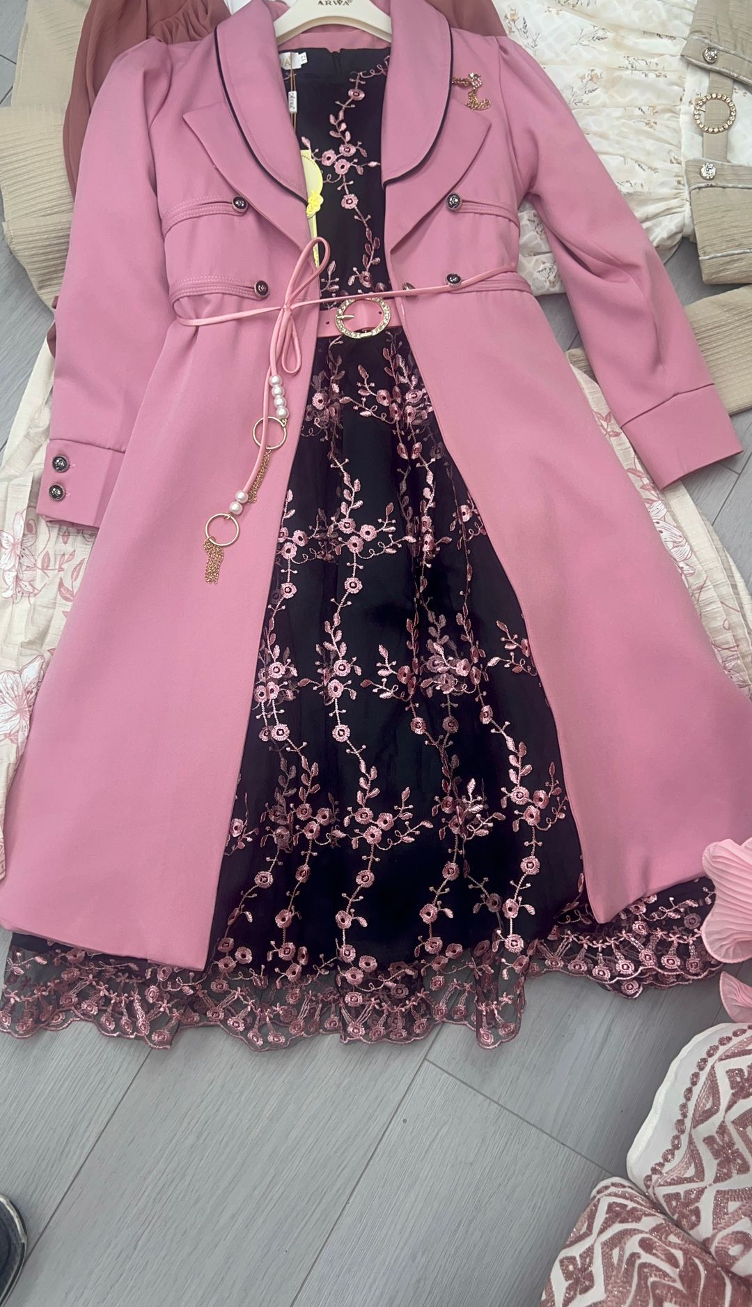 AA6777 dubai like dress 43500 8-14years mixed color order inafungwa 14/10/25  