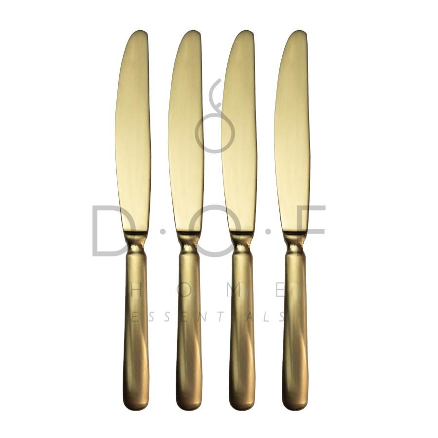 WF JUSTIN DINNER KNIFE SATIN GOLD SET/4 PISAU MAKAN PREMIUM