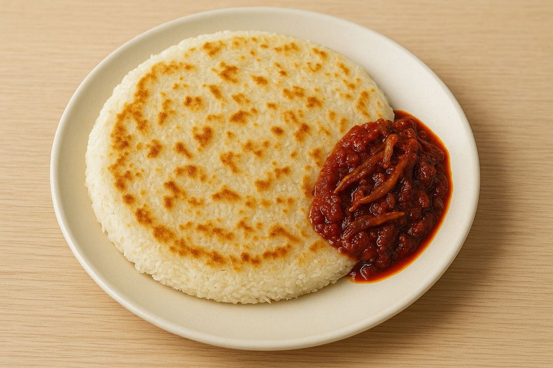 Lempeng Kelapa with Sambal Ikan Bilis