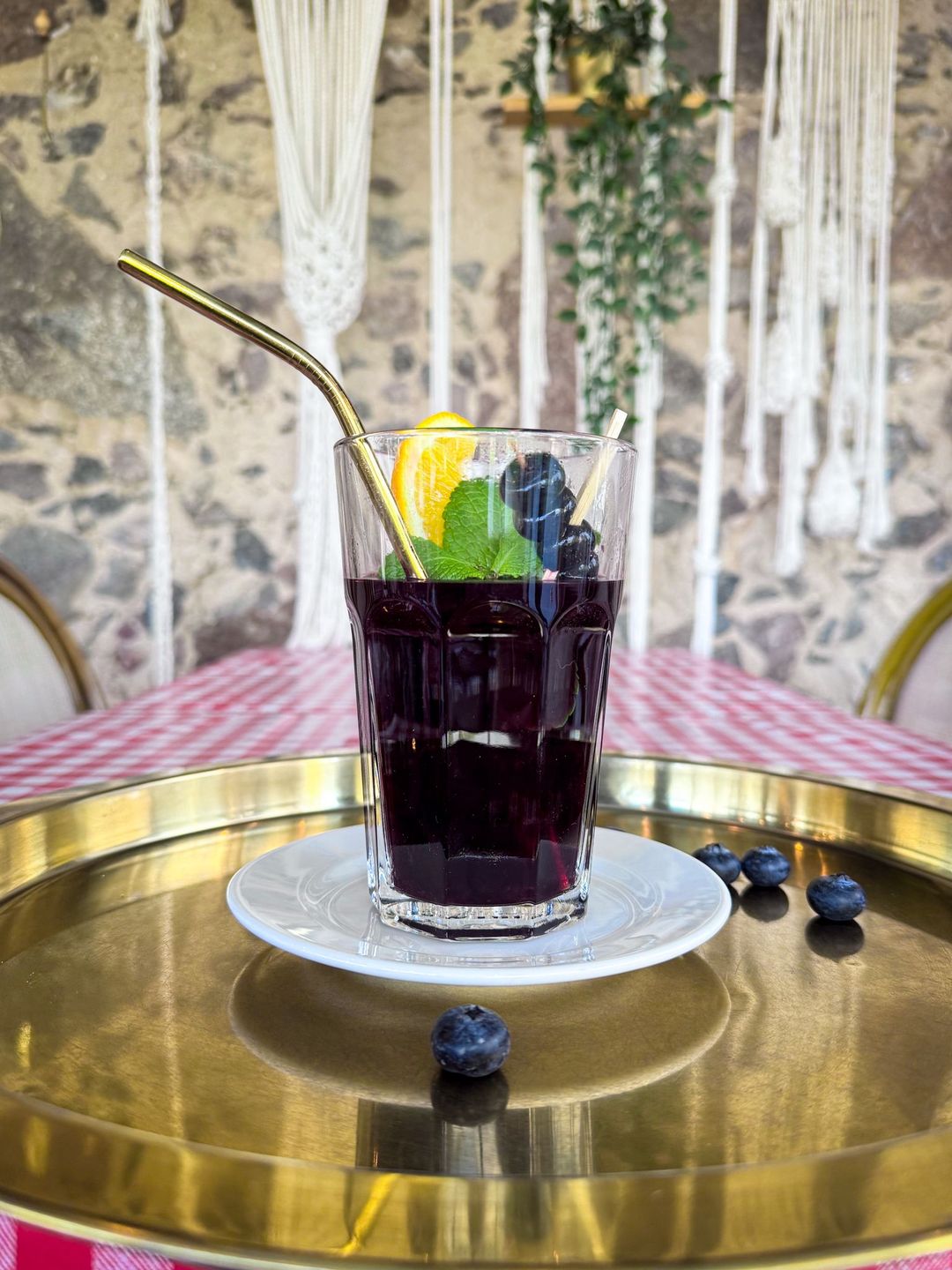 Hot Blueberry Lemonade