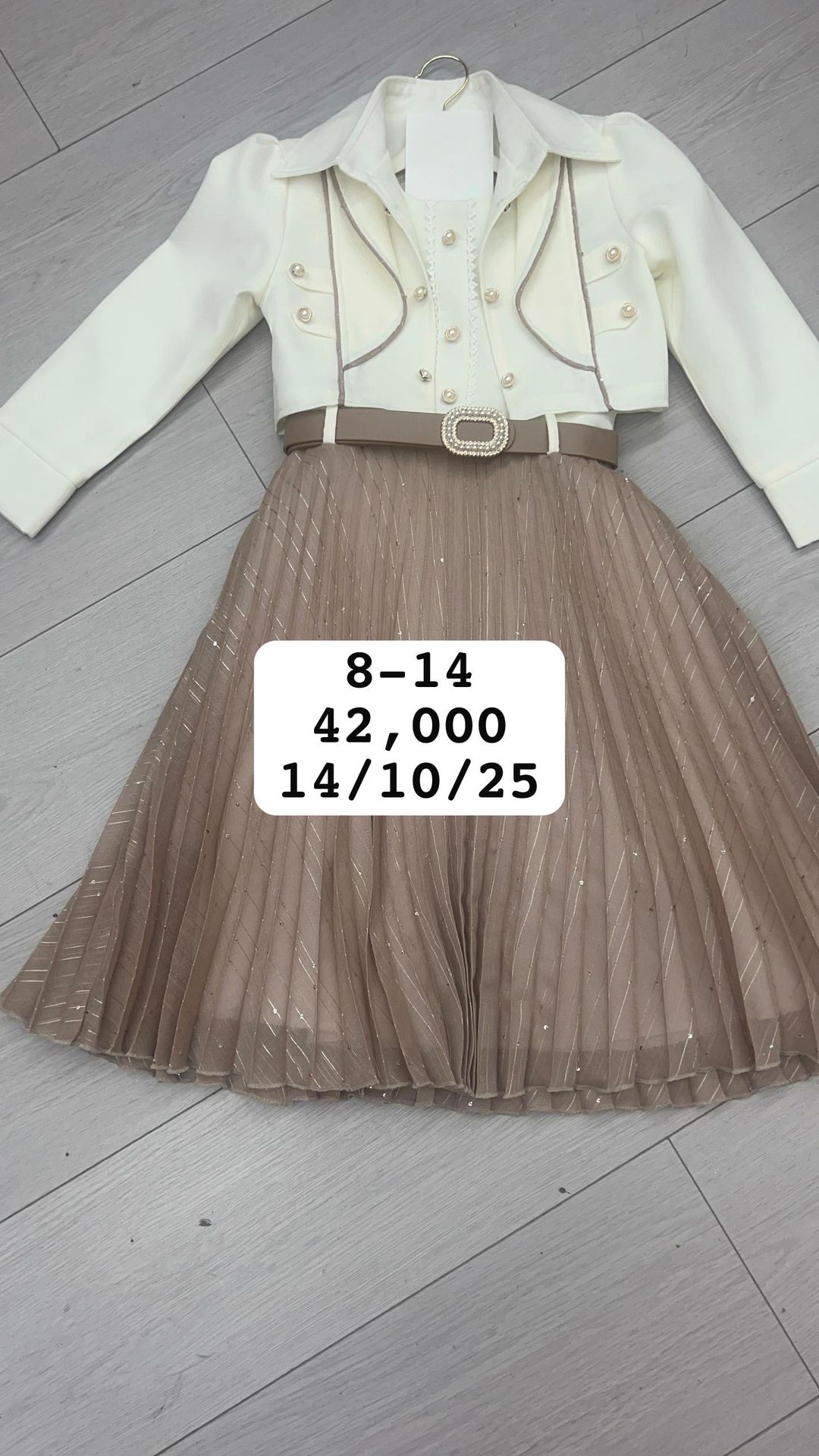 AA6300 dubai like dress 42,000 8-14years mixed color order inafungwa 14/10/25 