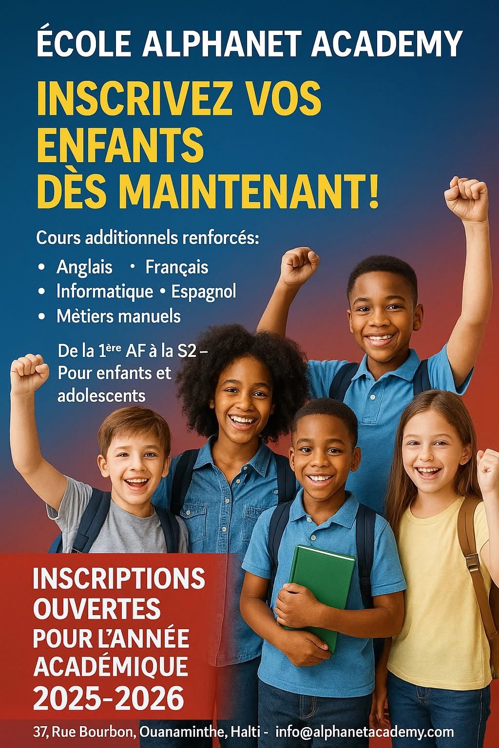 Inscription Ecole Alphanet Academy
