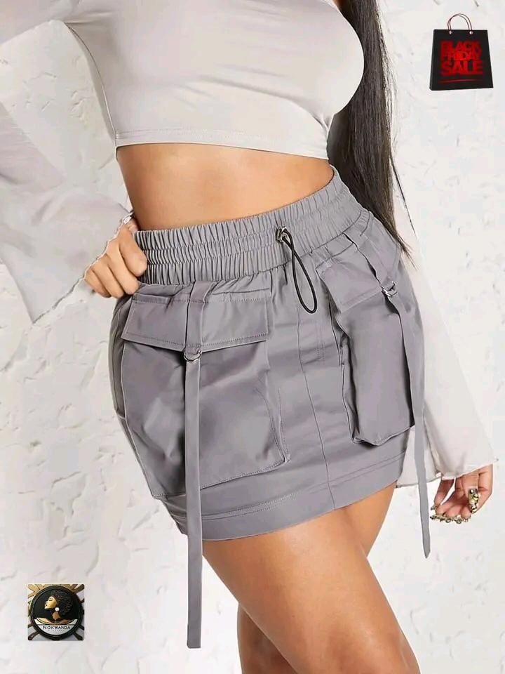 Women's Utility Cargo Mini Skirt
