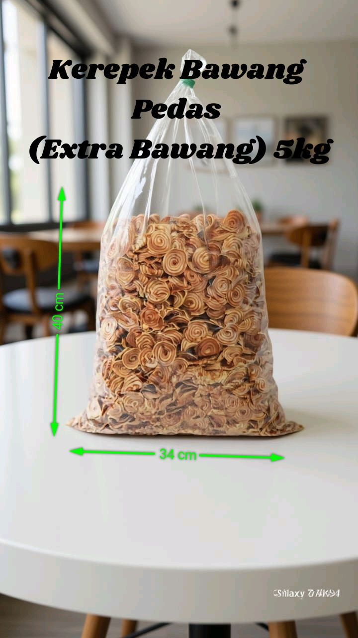 Kerepek Bawang Pedas (Extra Bawang) 5kg