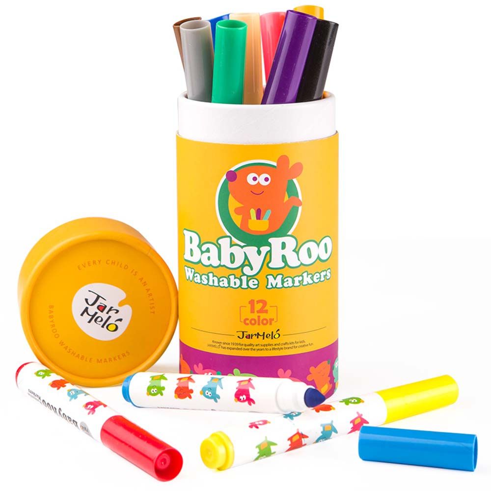 Baby Roo Washable Markers – 12 Colours