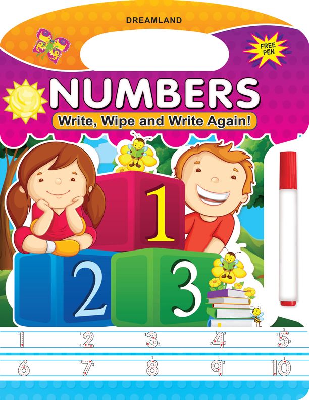 Write and wipe book - Numbers