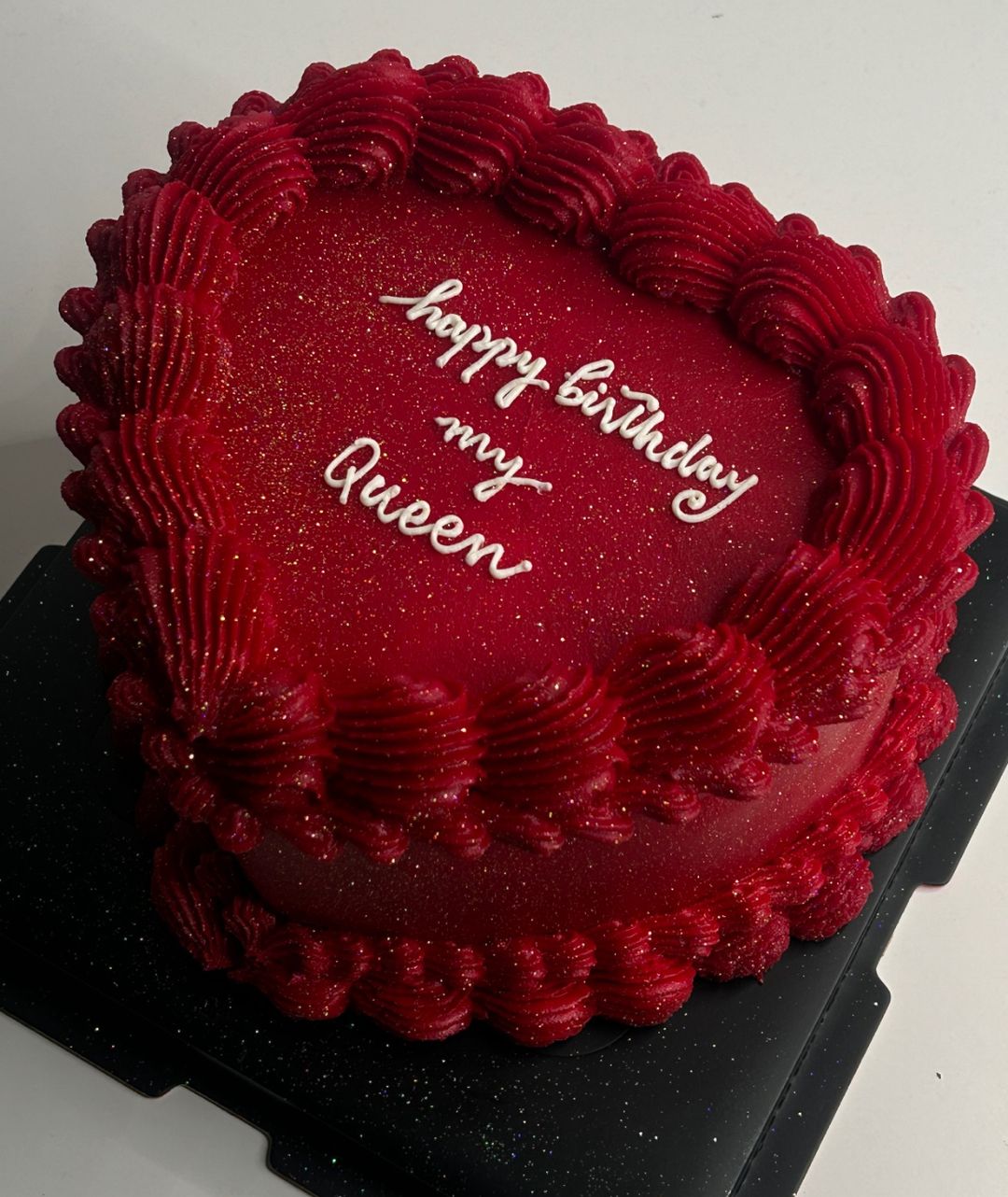 Red Glitter Cake