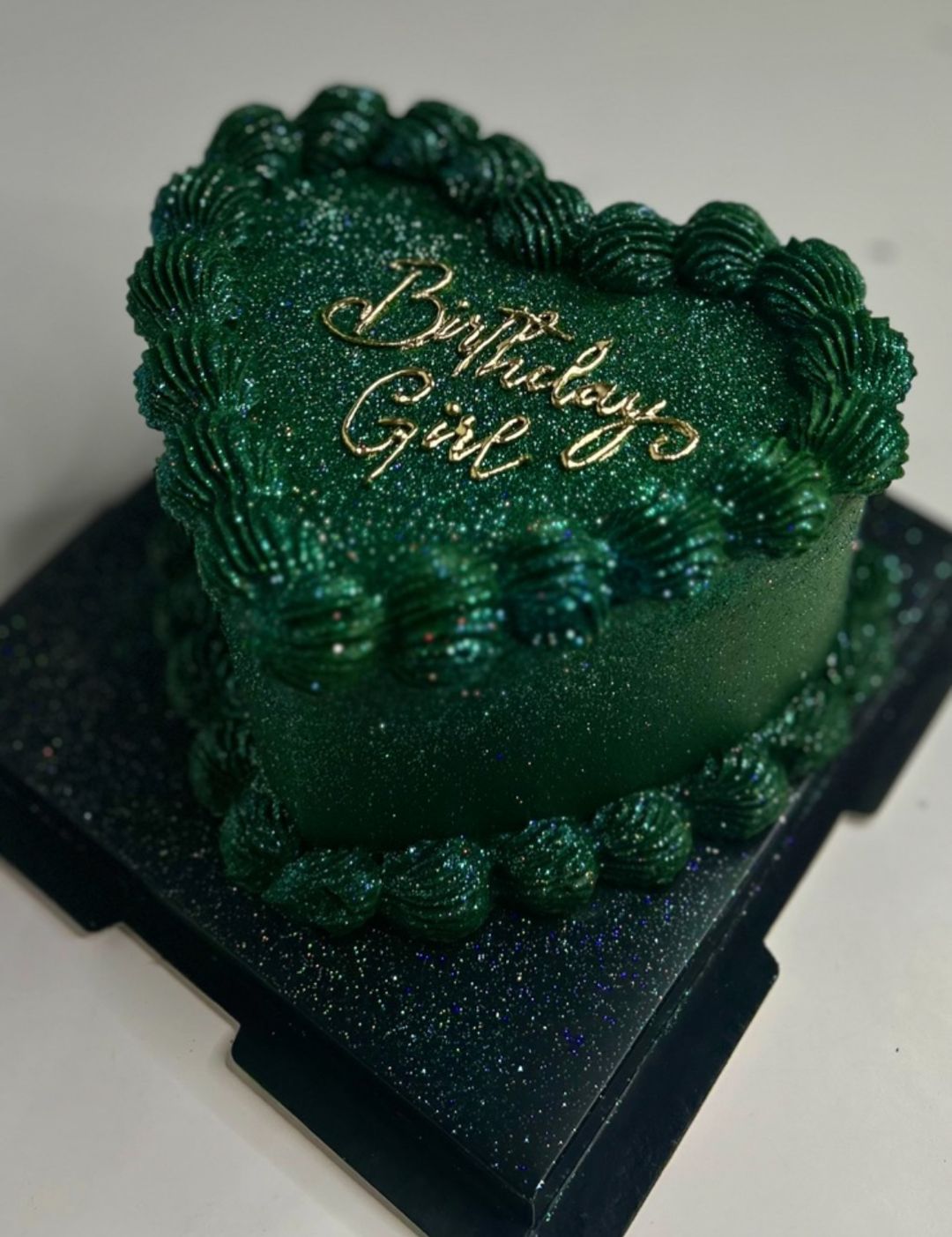 Emerald  Glitter Cake