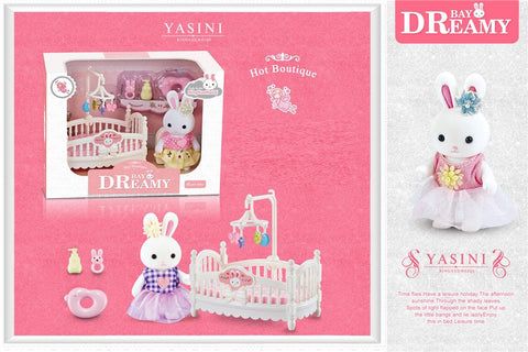Mini bunny crib set