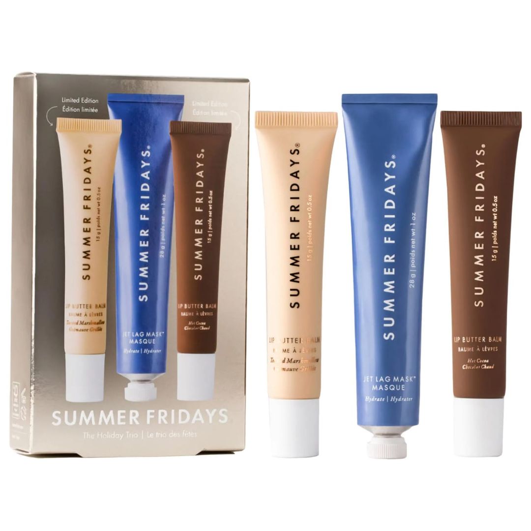 Summer Fridays - The Holiday Trio Set with Lip Butter Balm in Hot Cocoa & Toasted Marshmallow