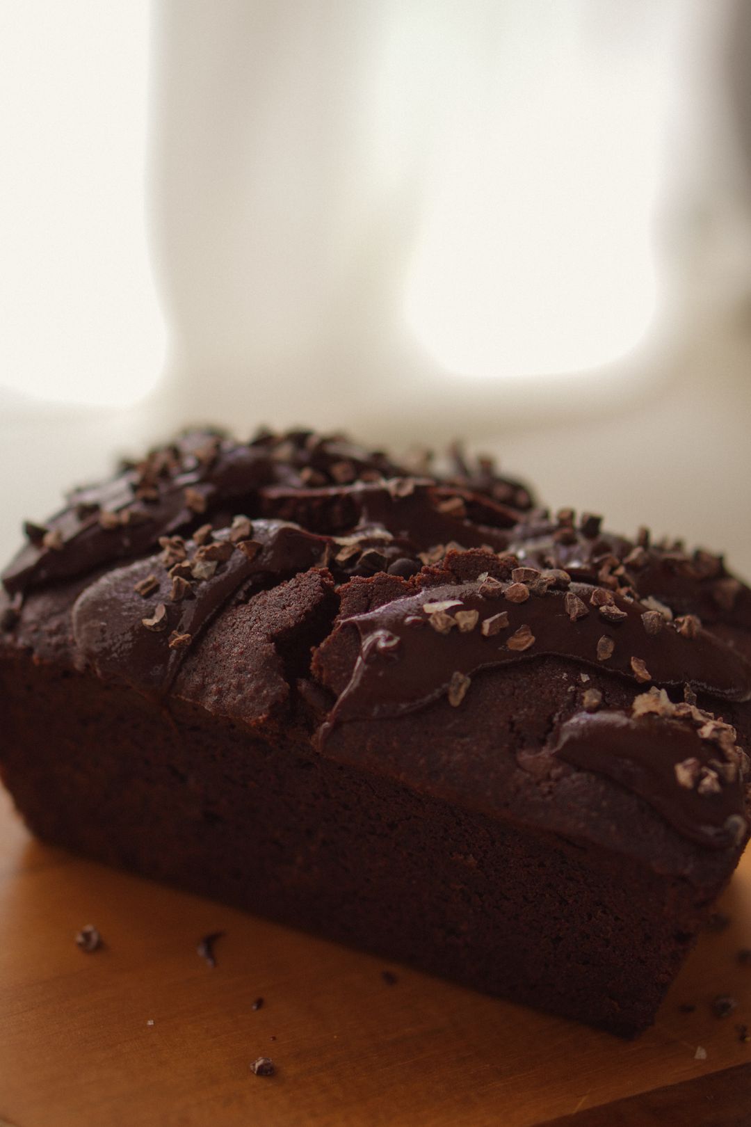 dark chocolate + cocoa nib ganache