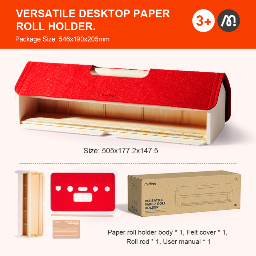 Mideer Paper Roll Holder with Built-in Stationery Organiser