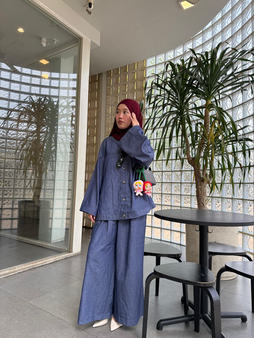 Kelly Denim Pants Set