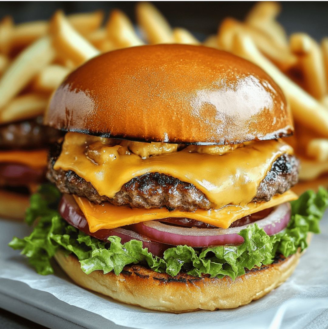 - Homemade cheeseburger