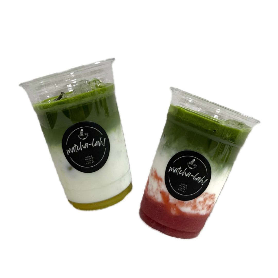 Matcha Latte + Strawberry Matcha 