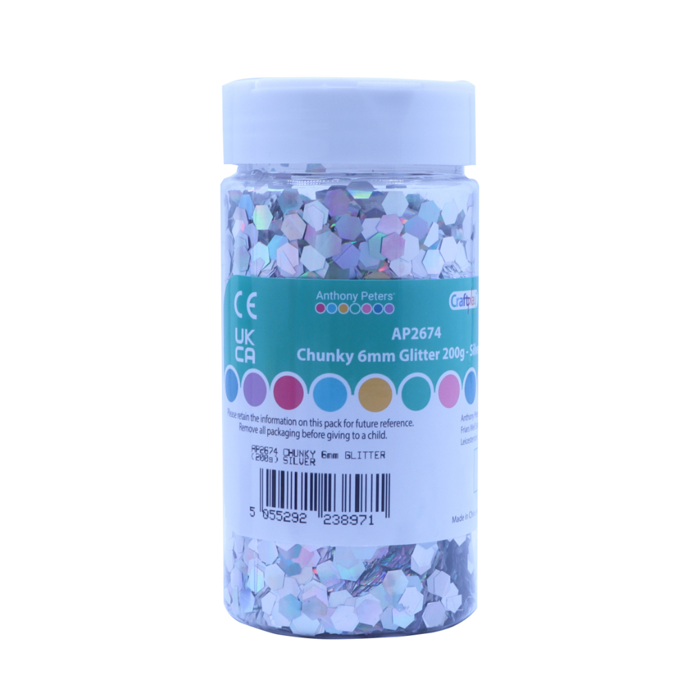 Chunky Glitter (200g) - 6mm (Colour options available)