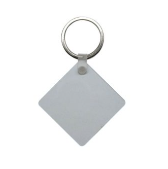 Square Aluminium Keyrings - Set Of 10