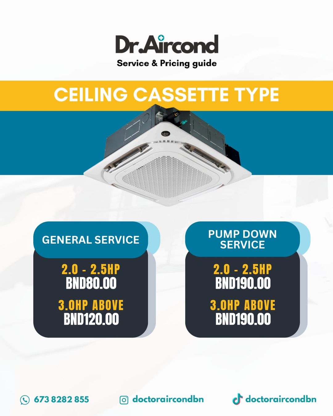 Ceiling Cassette Type - General Servicing (Canvas)