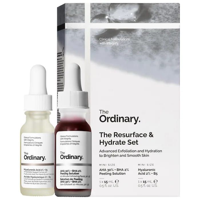 The Ordinary - The Resurface & Hydrate Set with Hyaluronic Acid Serum + AHA