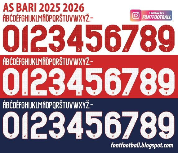 Font Vector AS Bari 2025 2026 kit
