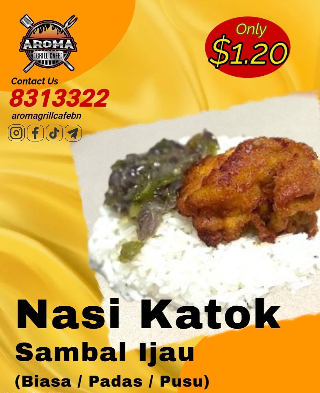 Nasi Katok Sambal Biasa 